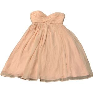 Donna Morgan Strapless Chiffon Dress Pink 2